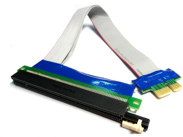 PCI-E1X轉16X延長線 20公分 