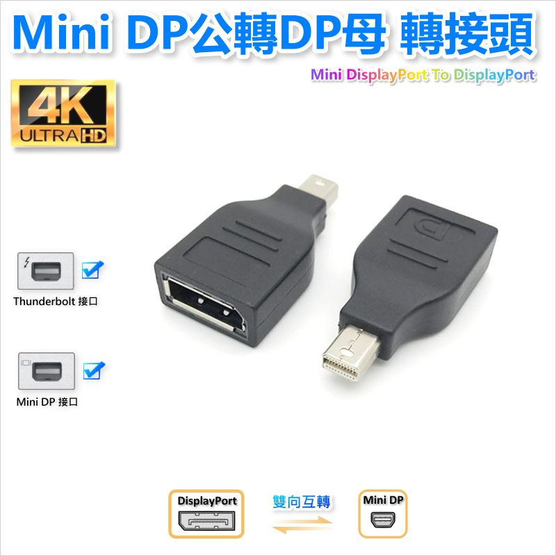 Mini DP公轉DP母轉接頭